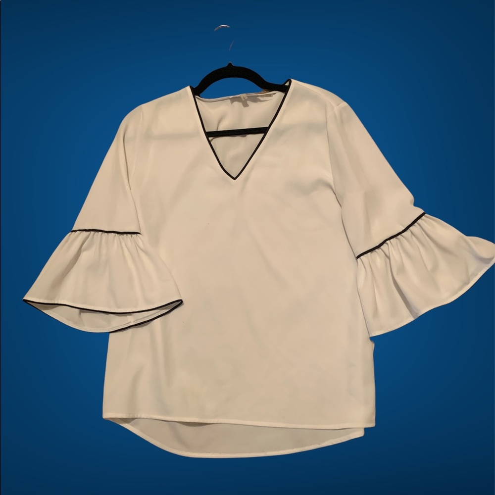 White + black Calvin Klein blouse